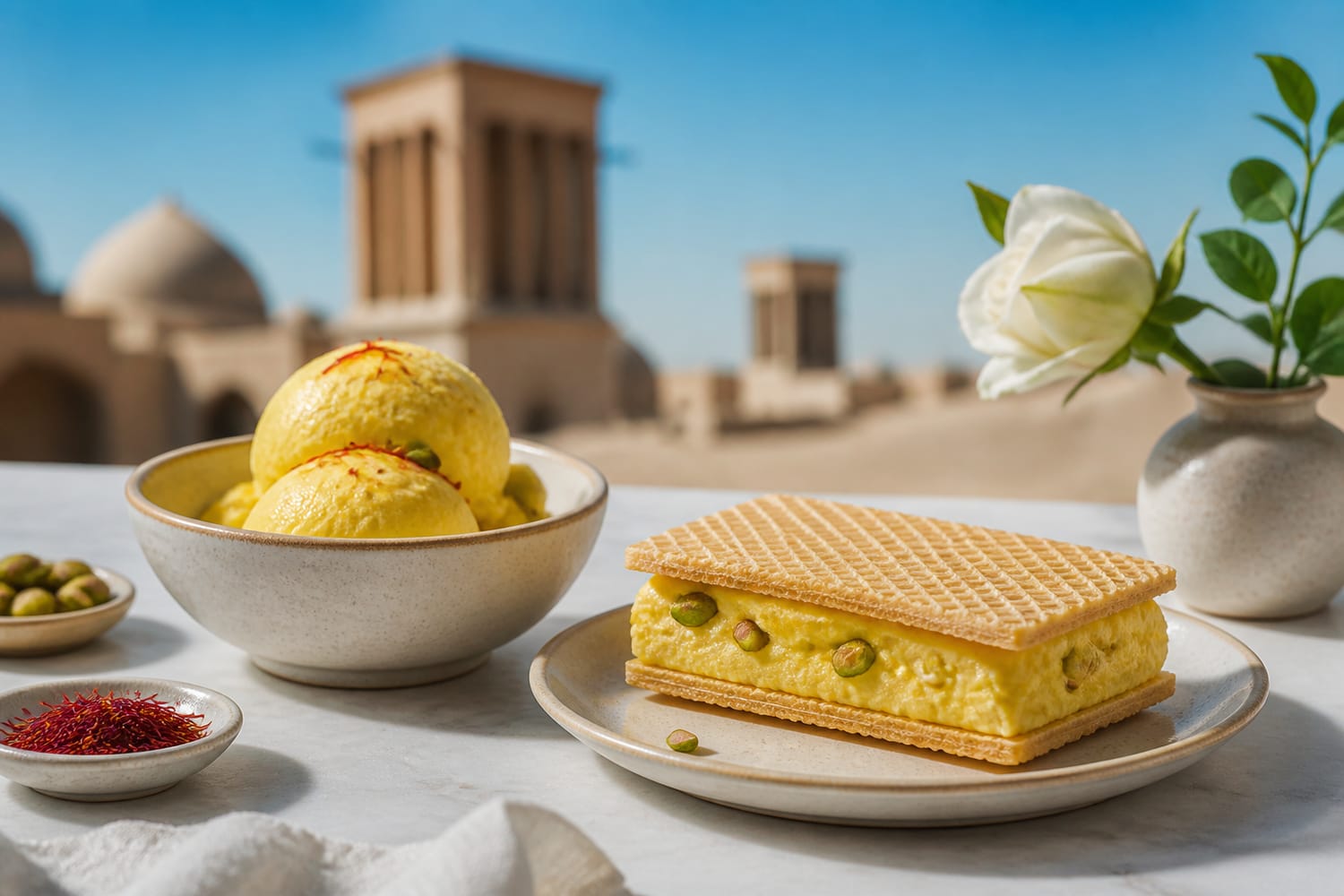 iran-saffron-ice-cream-meets-crisp-wafers