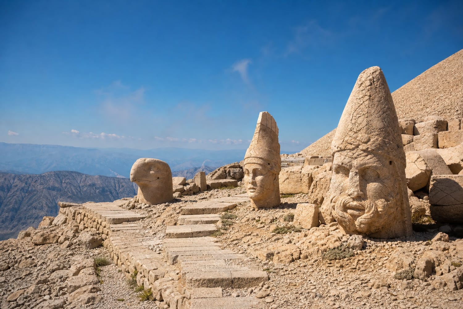 the-rock-cut-steps-of-mount-nemrut-turkey